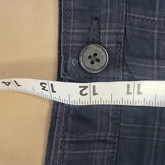 Van Heusen Size 42 Blue Plaid Modern Fit Flat Front Shorts, NEW - Picture 8 of 12